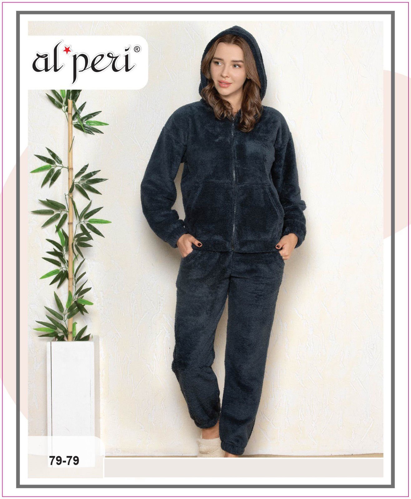 Alperi 79-79 Polar Bayan Uzun Kollu Pijama Takımı 4'lü