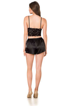 Moongirl 314 Bayan Saten Şortlu Takım