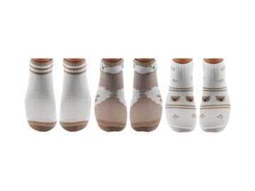 Pelin 12-21 Naturel Penye Parfümlü 3 Boyutlu Bayan Patik 12'li