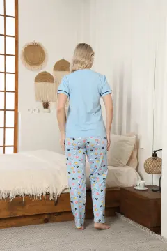 Kapitex 59157 (M-L-XL-XXL) Bayan Kısa Kol Pijama Takım 4'lü