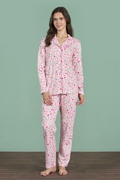 Pijadore 1939 (M-L-XL-XXL) Uzun Kollu Bayan Pijama Takım 4'lü