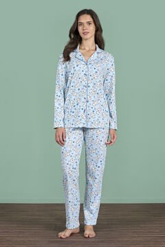 Pijadore 1939 (M-L-XL-XXL) Uzun Kollu Bayan Pijama Takım 4'lü