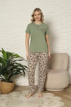 Kapitex 59175 (M-L-XL-XXL) Bayan Kısa Kol Pijama Takım 4'lü
