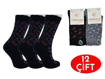 Umberto 207 Dikişsiz Bayan Bambu Soket Çorap 12'li