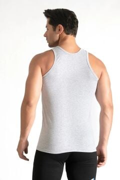 Seher 0001 Renkli Erkek Penye Atlet 6'lı GRİ - 5/XL