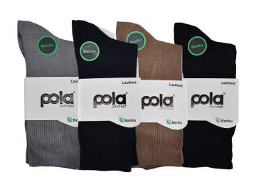 Pola 991 Yazlık Likralı Diyabetik Erkek Bambu Çorap 12'li