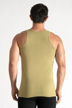 Seher 0001 Renkli Erkek Penye Atlet 6'lı YENİ HAKİ - 7/3XL