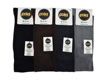 Pola 1185 Dört Mevsim Likralı Diyabetik Erkek Bambu Çorap 12'li