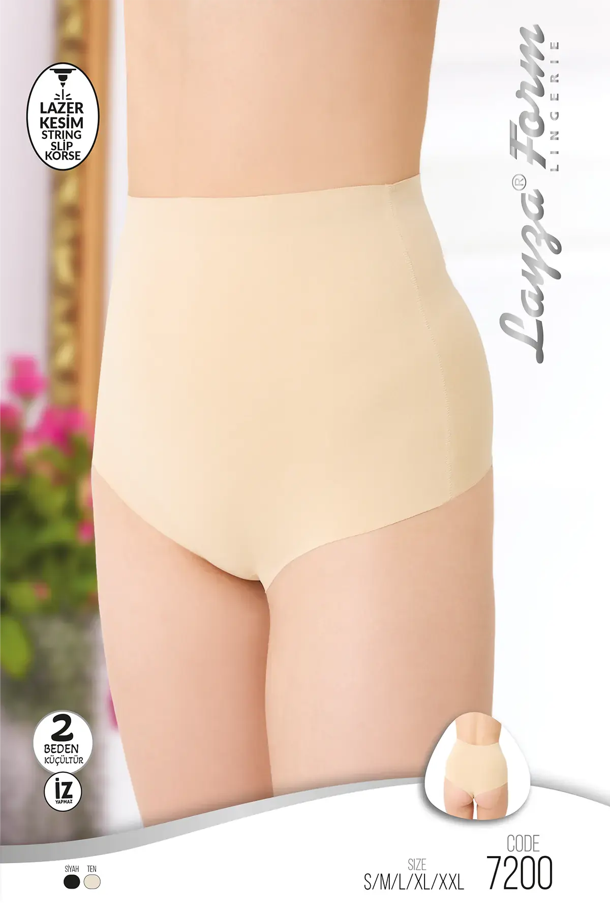 Liza 7200 Lazer Kesim String Slip Korse