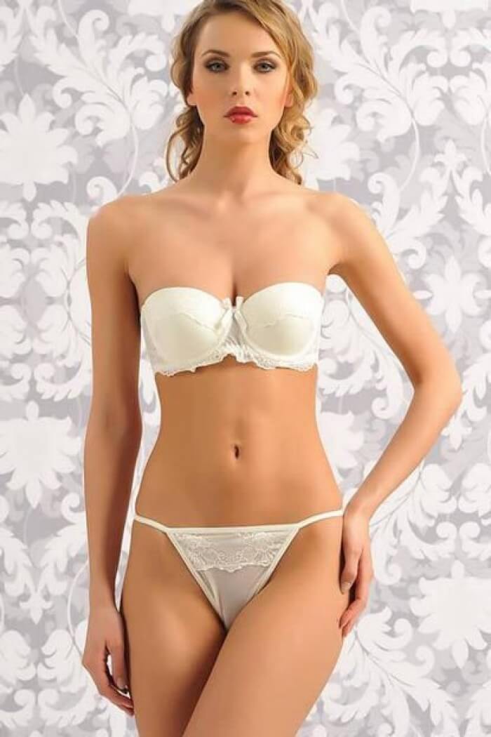 Pierre Cardin 4252 Naomi Desteksiz Straplez Sütyen Takımı