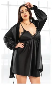Miss Laris 6012 (2XL-3XL-4XL) Battal Beden Bayan İkili Saten Takım