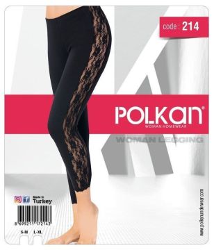 Polkan 214 Yanı Dantelli Bayan Tayt