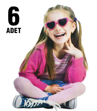 Saks Micro 50 Denye Kız Çocuk Ayşecik Desenli Külotlu Çorap 6'lı