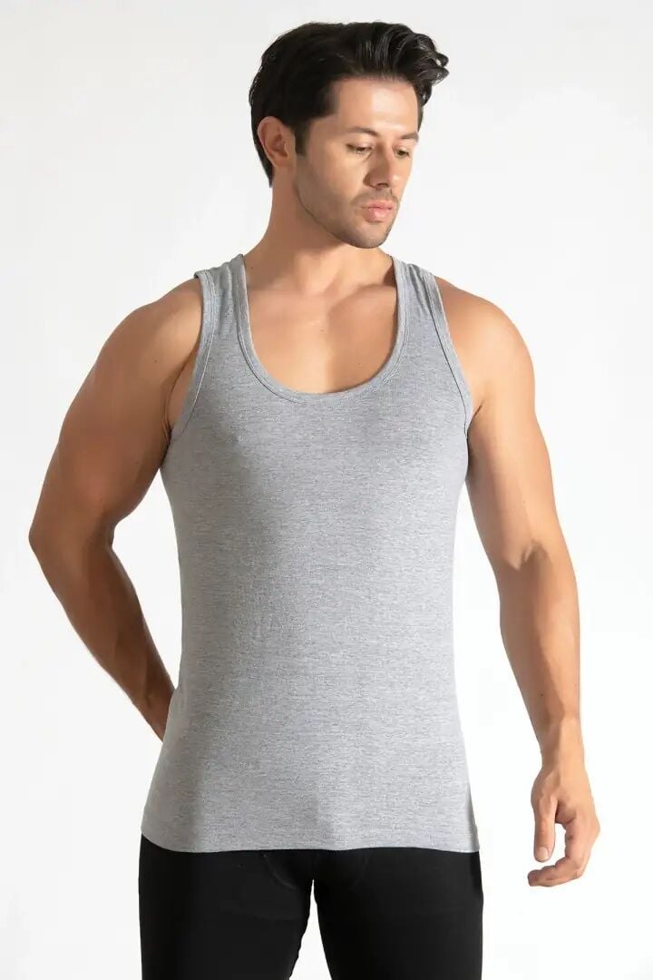 Tutku 0102 Erkek Renkli Ribana Atlet 6'lı