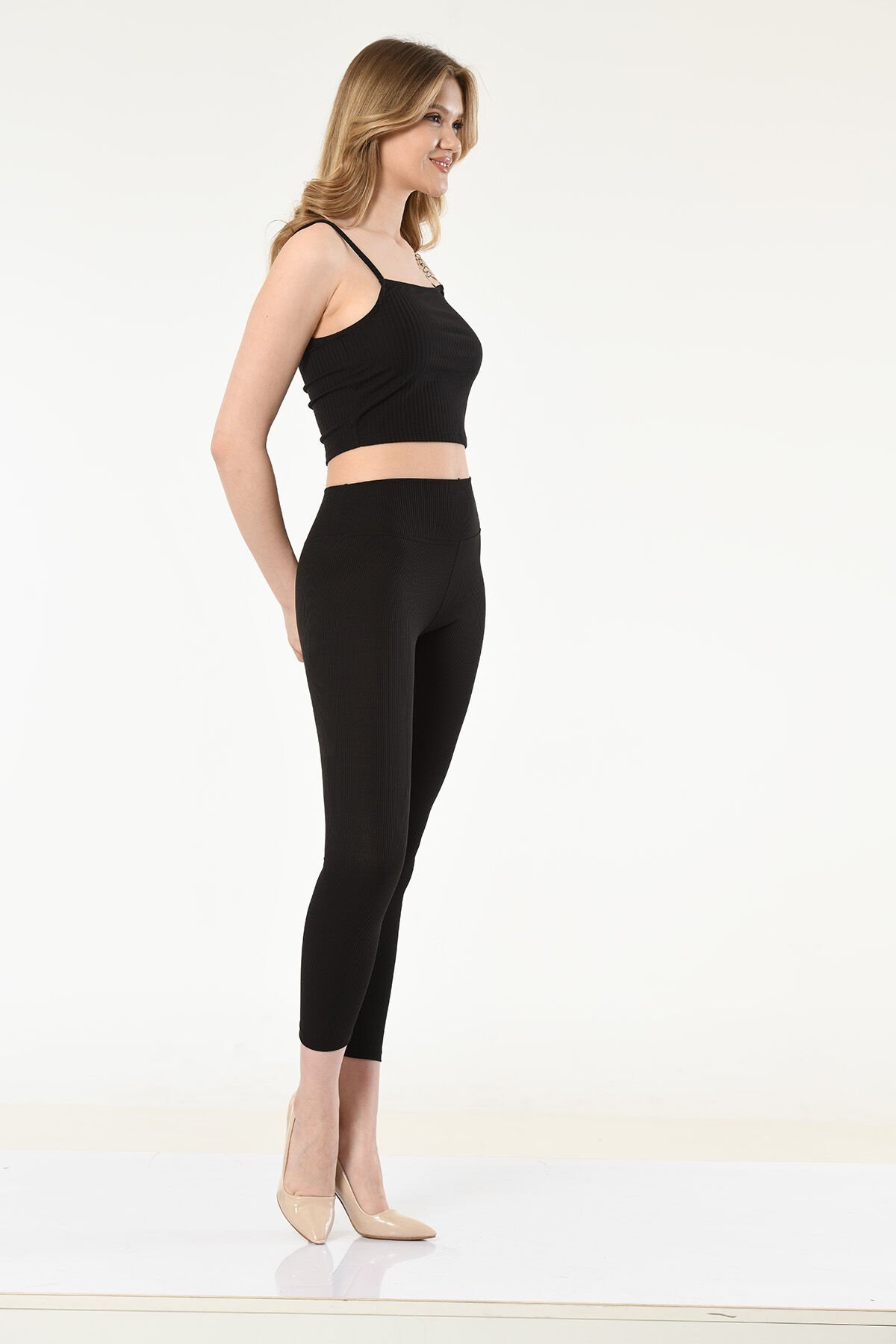 Vogsing 395-1 (M-L-XL-XXL) Fitilli Şardonlu Bayan Tayt 6'lı