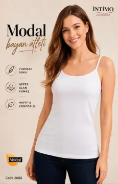 İntimo 2000 İp Askılı Bayan Modal Atlet 6'lı