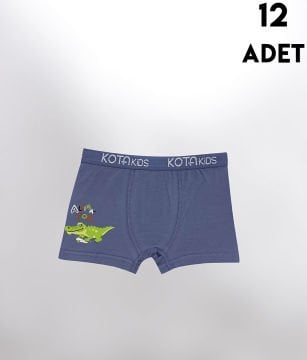 Kota 1005 Baskılı Erkek Çocuk Boxer 12'li