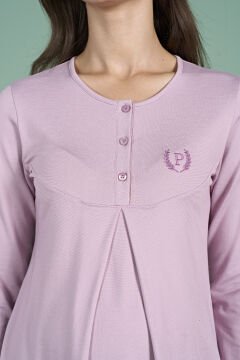 Pijadore 1946 (M-L-XL-XXL) Uzun Kollu Bayan Lohusa Pijama Takım 4'lü