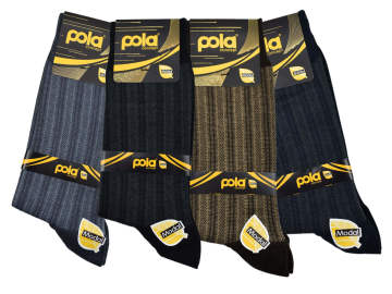 Pola 1528 Dört Mevsim Likralı Erkek Modal Çorap 12'li