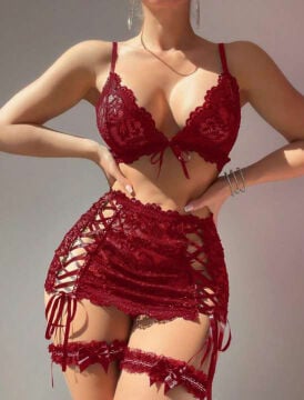 Passione 70027  Erotik Etekli Sütyen Takım