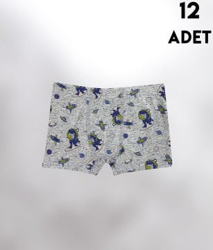 Kota 1013 Baskılı Erkek Çocuk Boxer 12'li