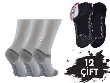 XGRİ POLO 3'lü Bayan Penye Sneakers 12'li