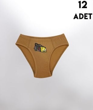 Kota 1019 Baskılı Erkek Çocuk Külot 12'li