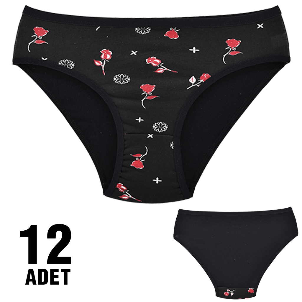 Dondeza 101 Desenli Bayan Bikini 12'li