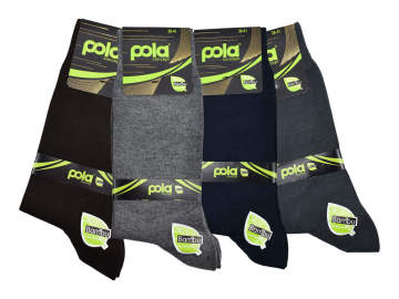 Pola 1518 Dört Mevsim Likralı Garson Boy Erkek Bambu Çorap 12'li