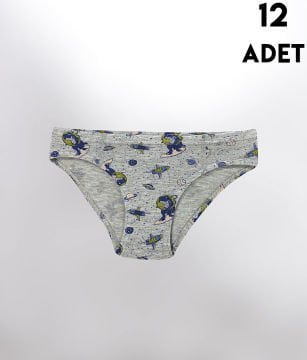 Kota 1018 Desenli Erkek Çocuk Külot 12'li