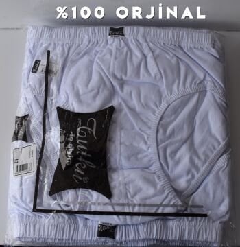 Tutku 0109 Erkek Beyaz Kom Slip Külot 12'li
