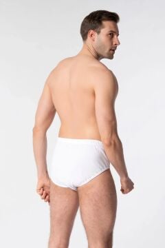 Tutku 0109 Erkek Beyaz Kom Slip Külot 12'li