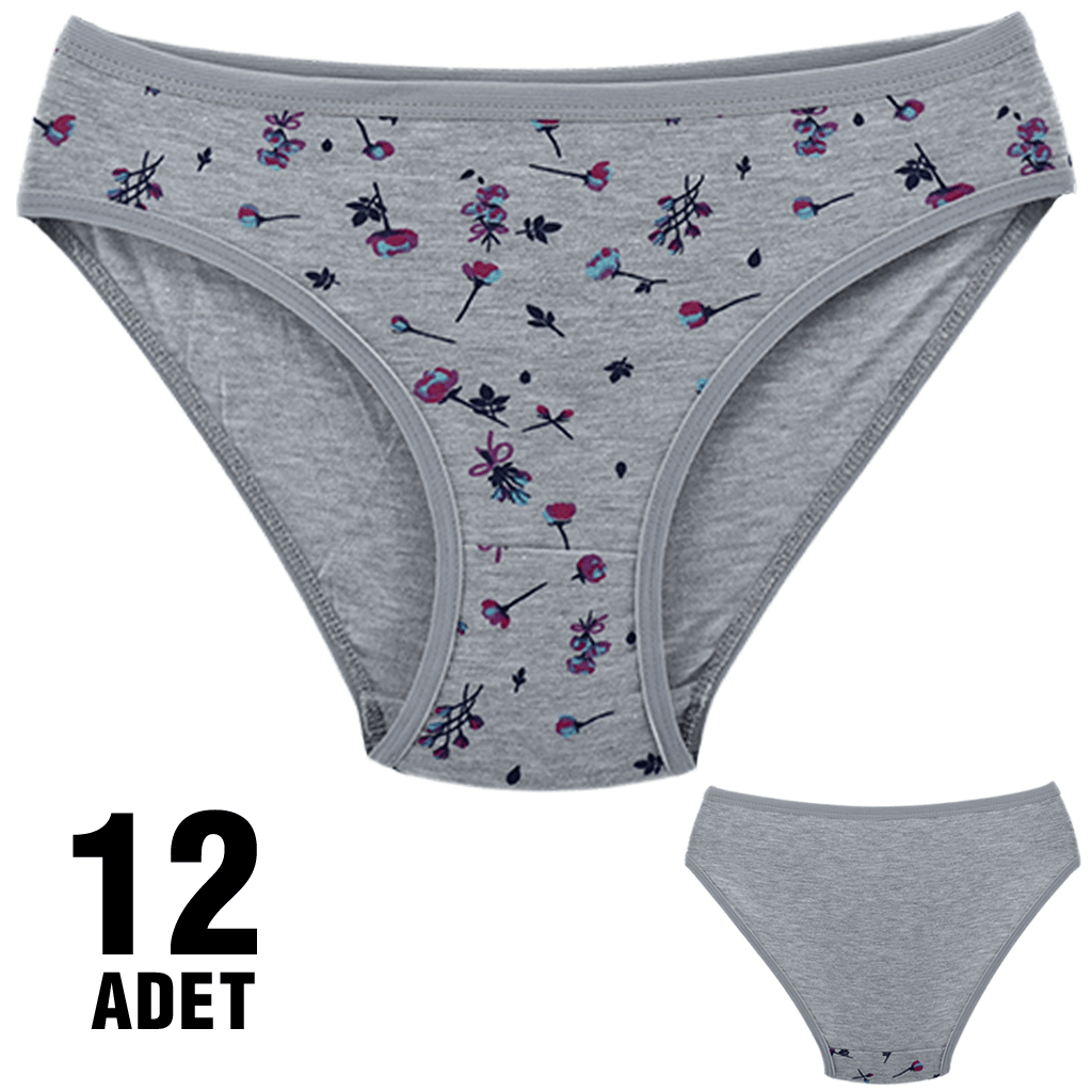Dondeza 101-57 Desenli Bayan Bikini 12'li