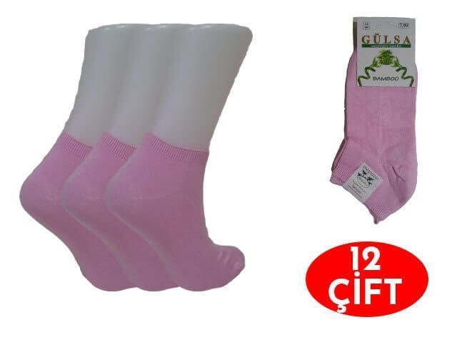 Gülsa Bayan Dikişsiz Bambu Patik 12'li