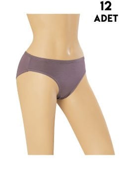 Dondeza 163 (M Beden) Düz Viskon Bayan Bikini 12'li