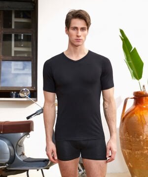 Berrak 1027 Erkek Likralı Süprem Kısa Kol V Yaka