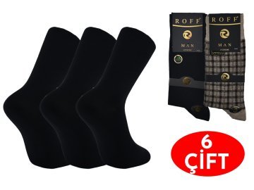 Roff Düz Concept Erkek Bambu Çorap 6'lı