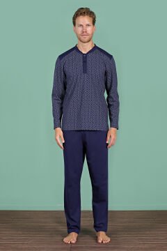 Pijadore 1933 (M-L-XL-XXL) Uzun Kollu Erkek Pijama Takım 4'lü