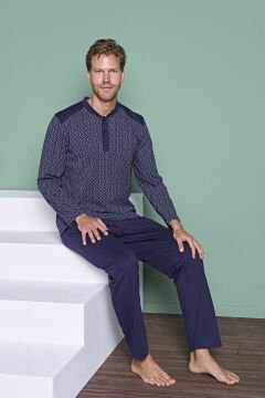 Pijadore 1933 (M-L-XL-XXL) Uzun Kollu Erkek Pijama Takım 4'lü