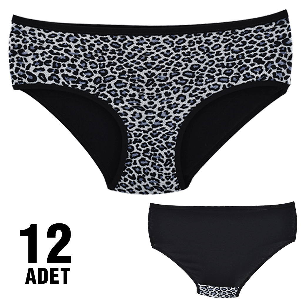 Dondeza 201 Desenli Bayan Ara Beden Külot 12'li