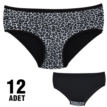 Dondeza 201 Desenli Bayan Ara Beden Külot 12'li