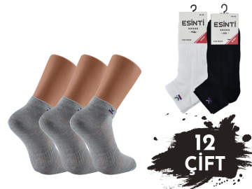Esinti 001 %100 Pamuk Spor Erkek Patik 12'li