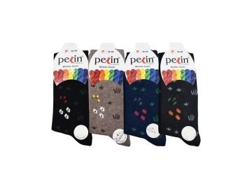 Pelin 9-2 Naturel Pamuk Bayan Soket Çorap 12'li
