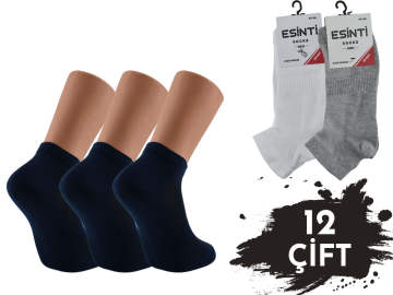 Esinti 003 %100 Pamuk Spor Erkek Patik 12'li