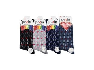 Pelin 9-5 Naturel Pamuk Bayan Soket Çorap 12'li