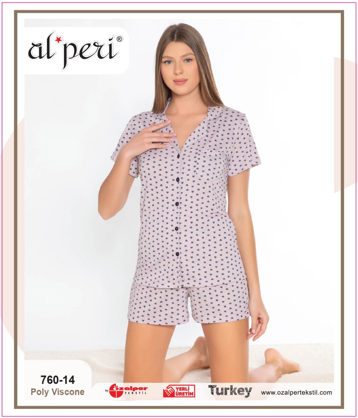 Alperi 760-05 (M-L-XL-XXL) Bayan Şortlu Takım 4'lü