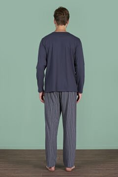 Pijadore 1934 (M-L-XL-XXL) Uzun Kollu Erkek Pijama Takım 4'lü