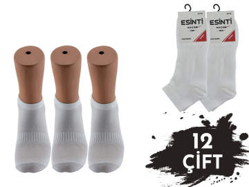 Esinti 007 %100 Pamuk Spor Erkek Patik 12'li