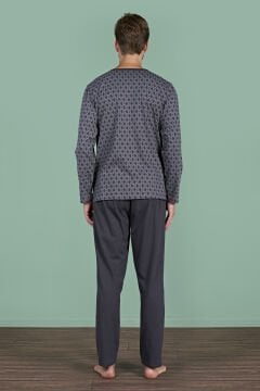 Pijadore 1968 (M-L-XL-XXL) Uzun Kollu Erkek Pijama Takım 4'lü