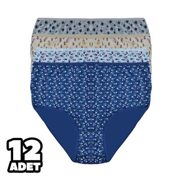 Dondeza 616 4XL Desenli Bayan Bato 12'li